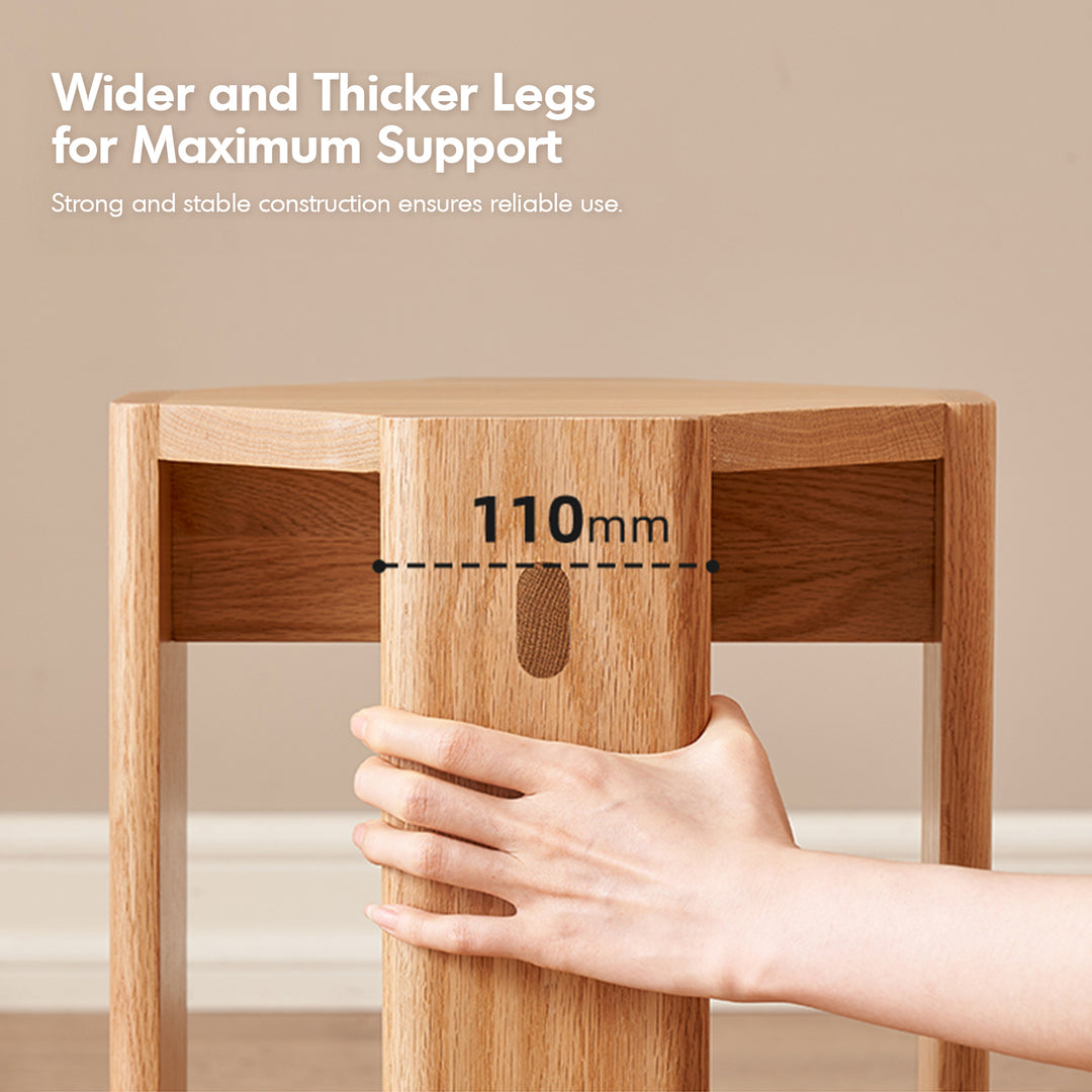 Scandinavian oak wood stackable stool side table 2pcs set stacka situational feels.