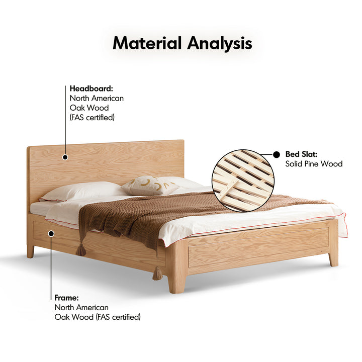 Scandinavian oak wood storage bed vault conceptual design.