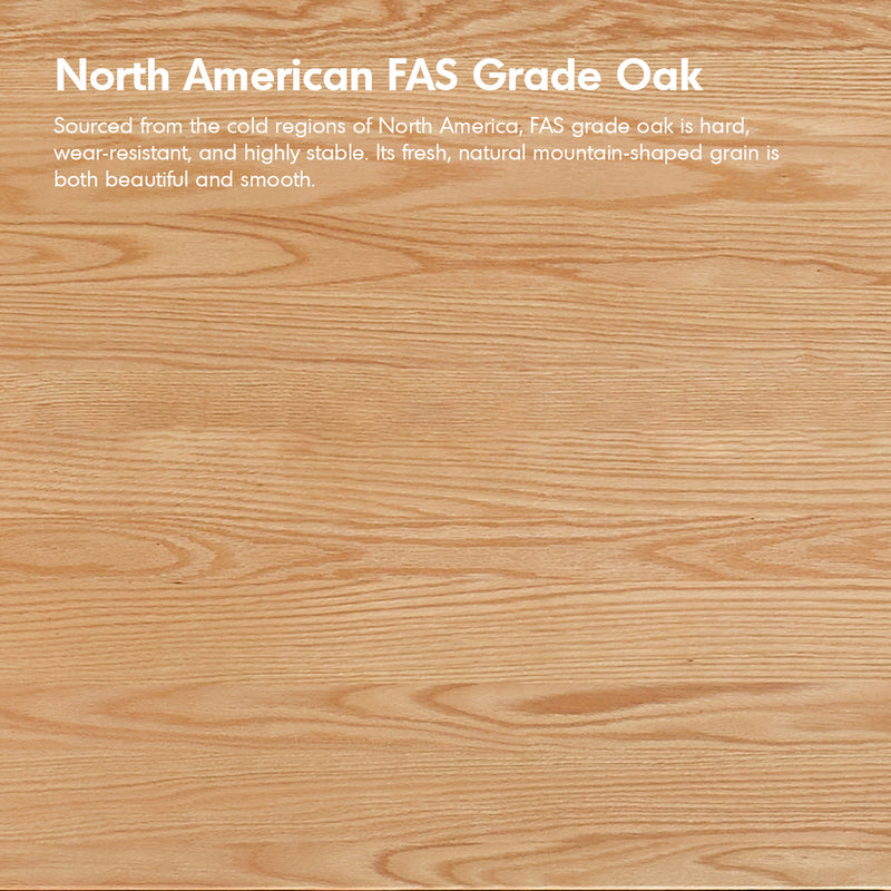 Scandinavian oak wood study table with shelf lumeo material variants.