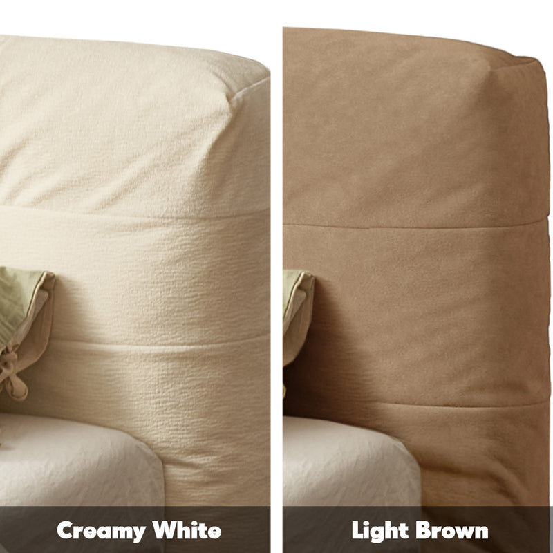 Scandinavian oak wood velvet cat scratch resistant fabric floor tatami bed cloud color swatches.