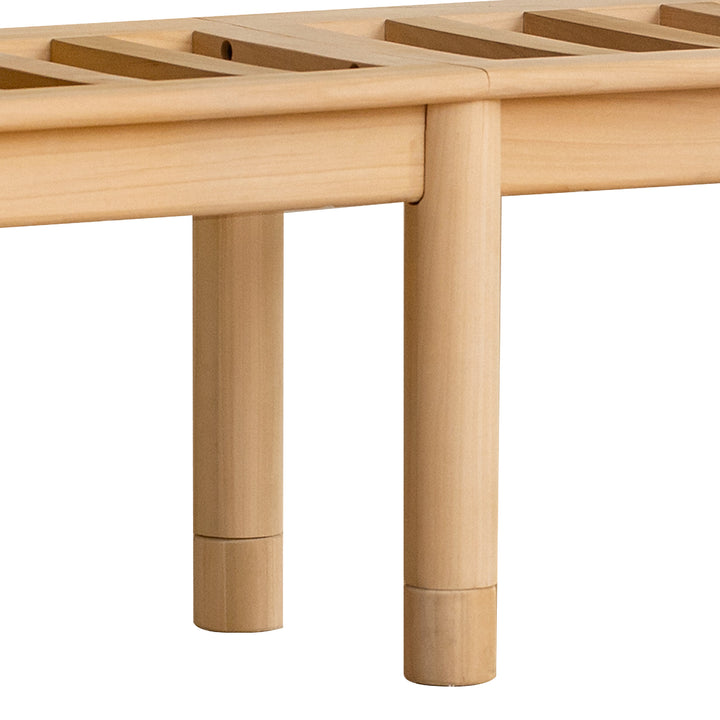 Scandinavian poplar wood extended splicing bed frame sela detail 6.