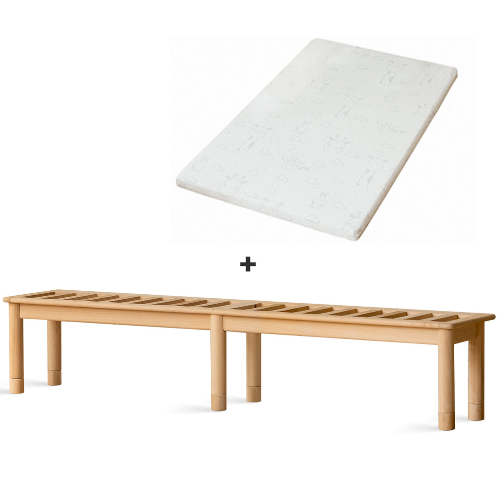 Scandinavian poplar wood extended splicing bed frame sela detail 7.