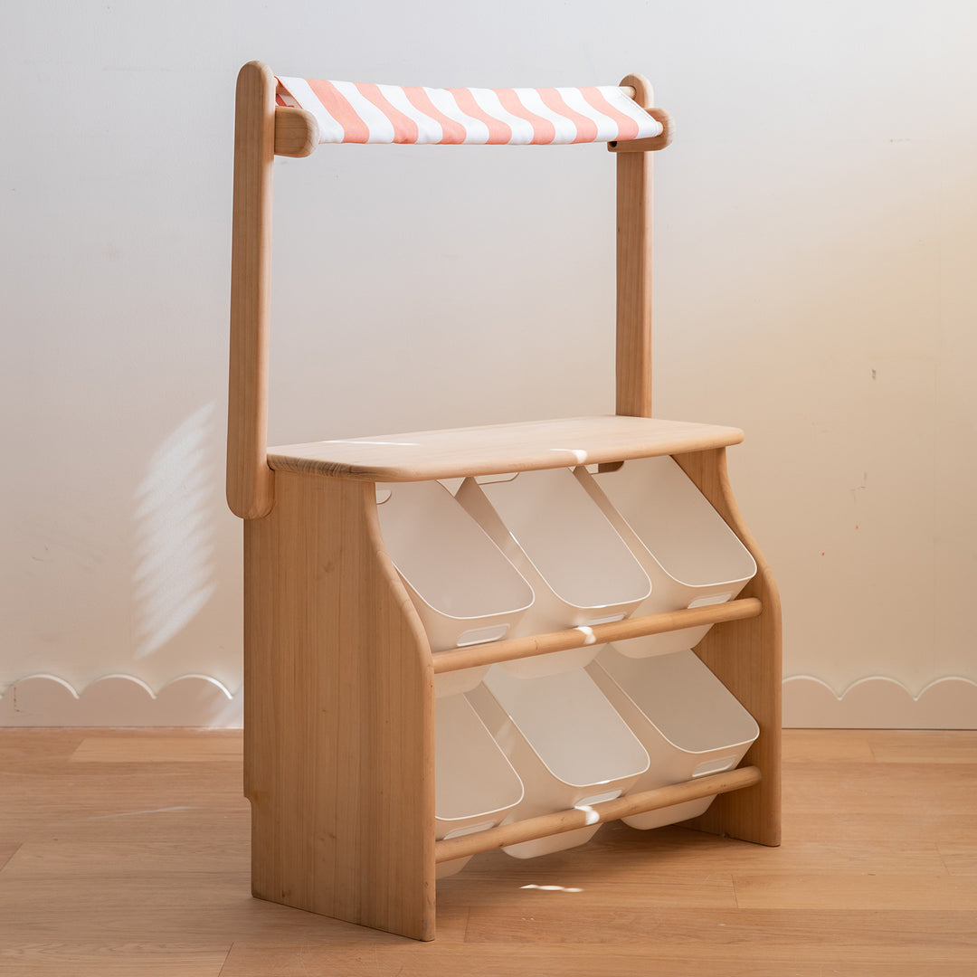 Scandinavian poplar wood kids cabinet luna detail 1.