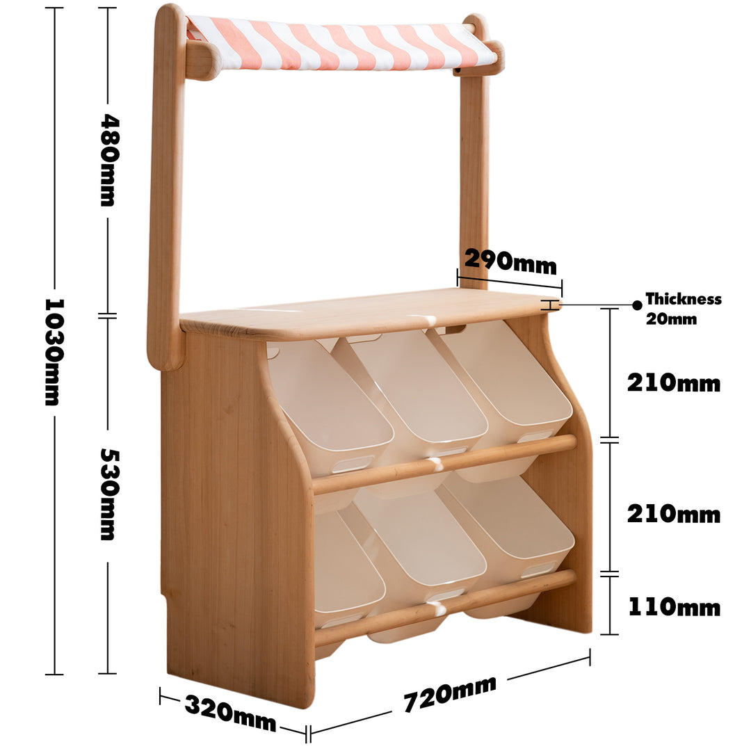 Scandinavian poplar wood kids cabinet luna size charts.