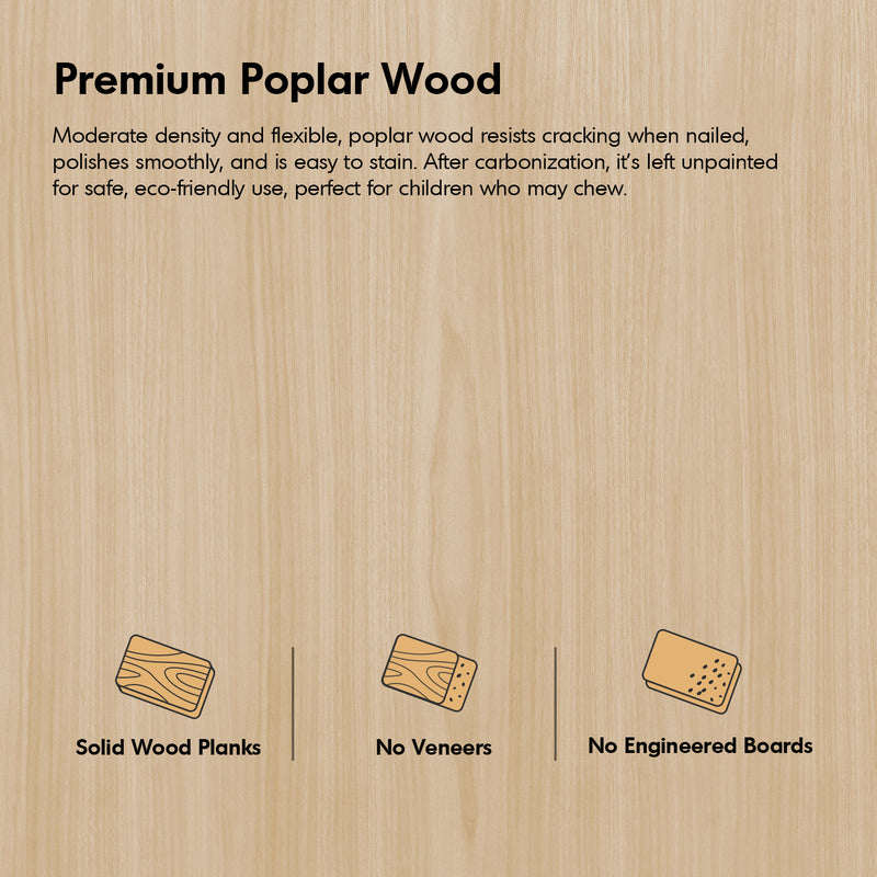 Scandinavian poplar wood kids cabinet luna color swatches.