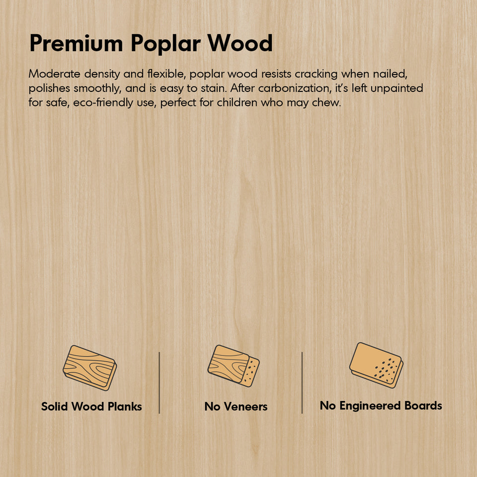 Scandinavian poplar wood kids cabinet luna color swatches.