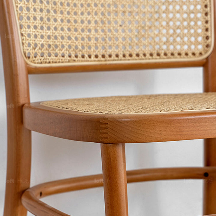 Scandinavian rattan cherry wood dining chair george conceptual design.