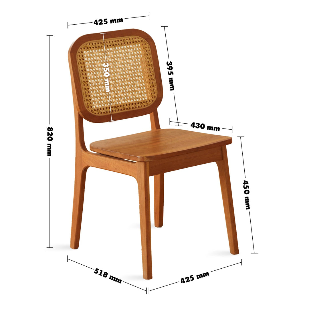 Scandinavian rattan cherry wood dining chair sor size charts.