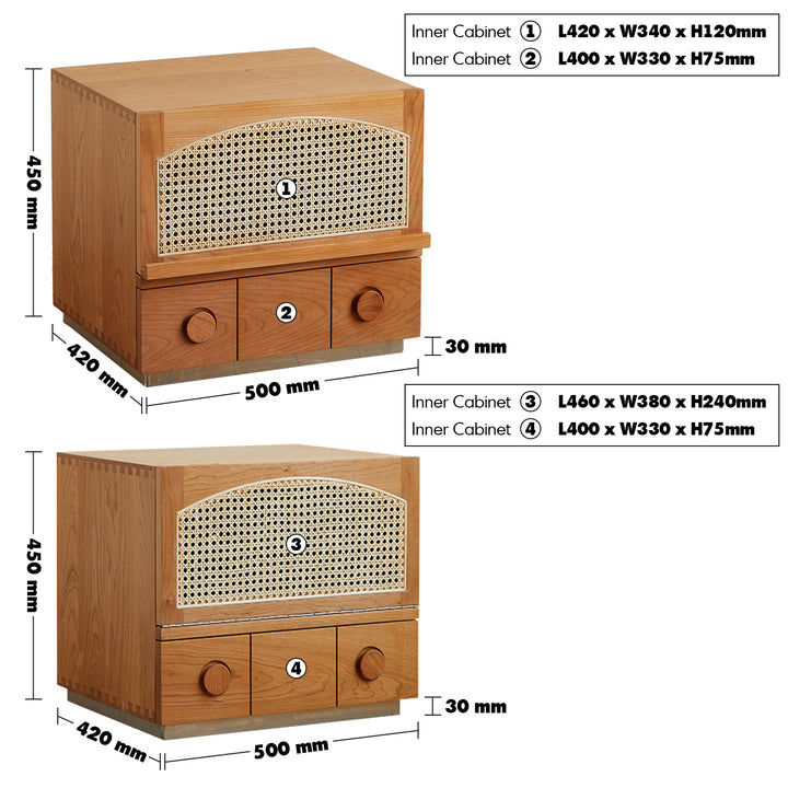 Scandinavian rattan cherry wood modular cabinet molar size charts.