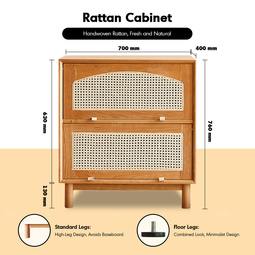 Scandinavian rattan cherry wood modular drawer cabinet stacko conceptual design.