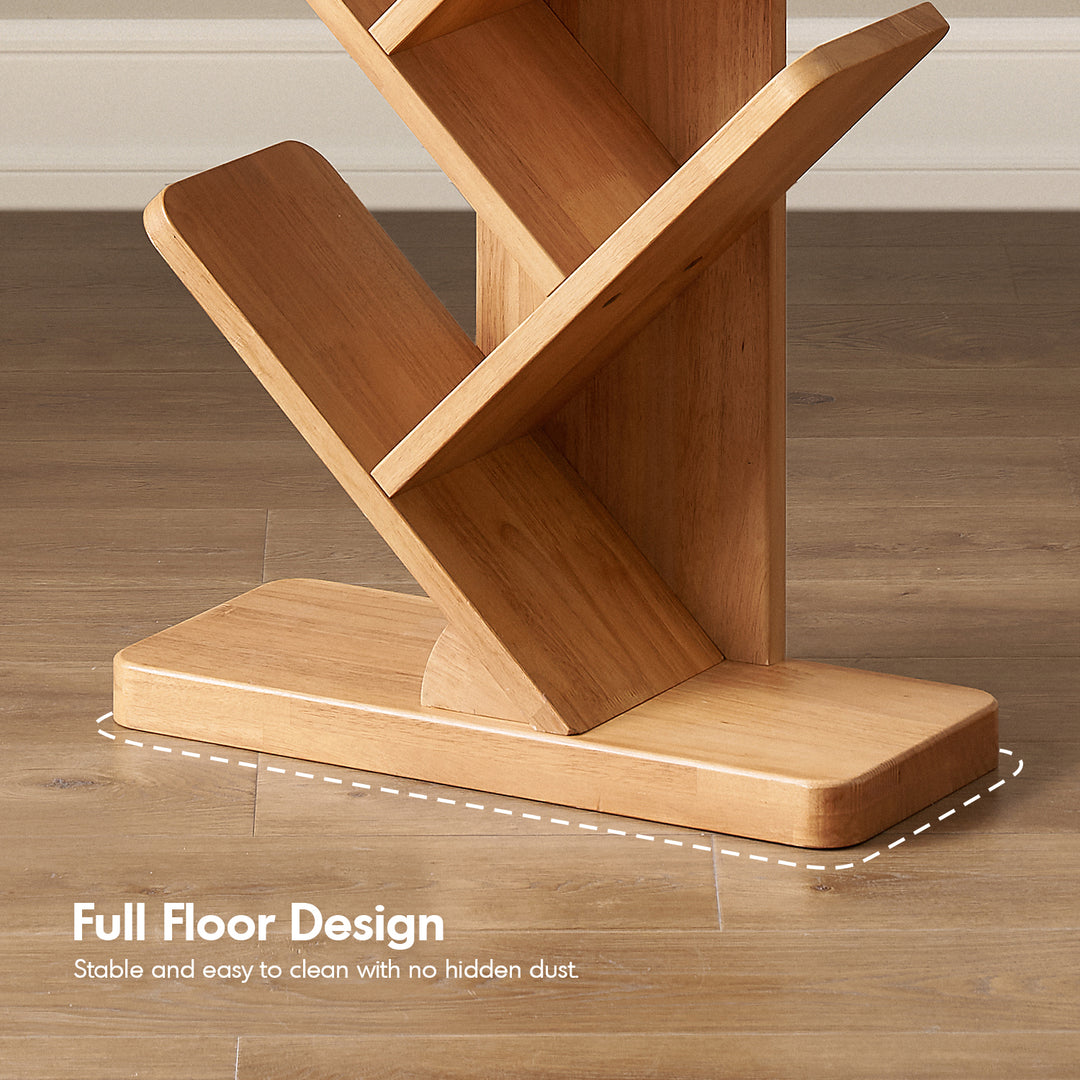 Scandinavian rubber wood bookshelf tree situational feels.