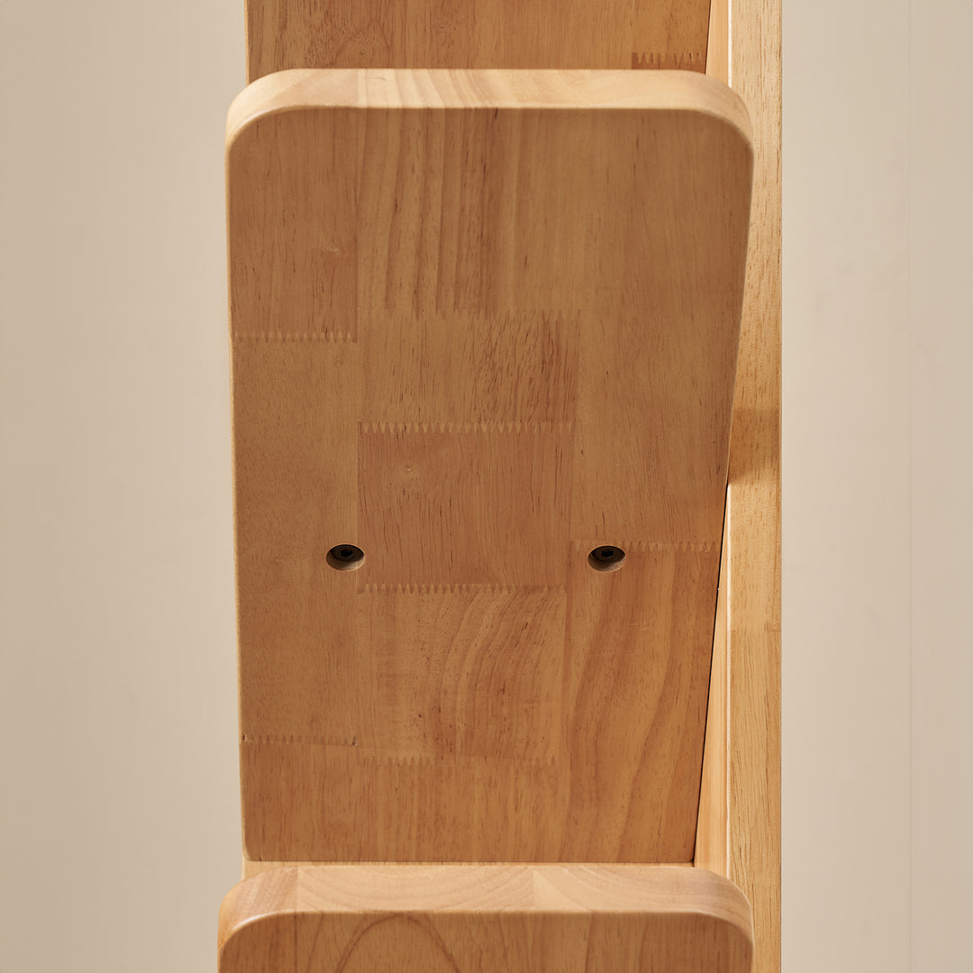 Scandinavian rubber wood bookshelf tree detail 3.