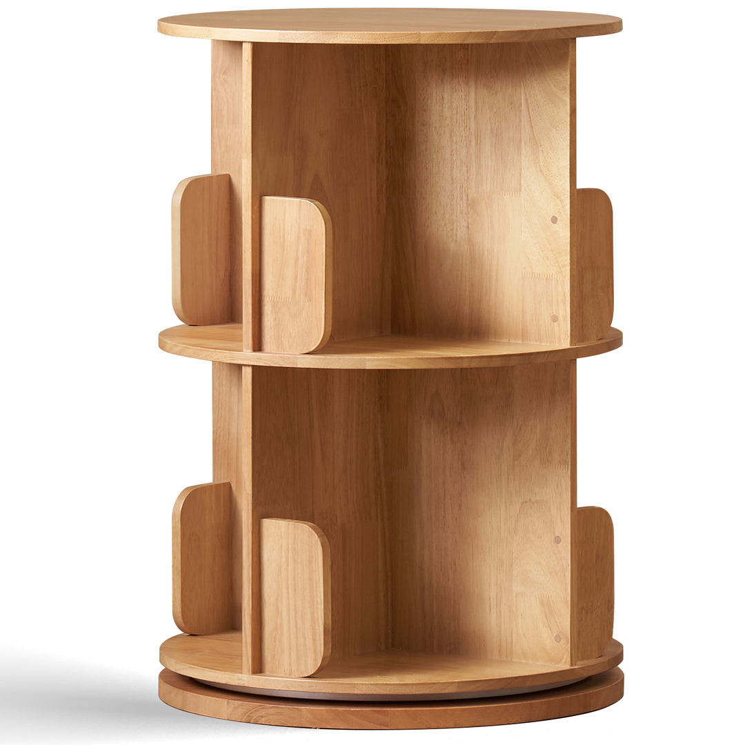 Scandinavian rubber wood revolving bookshelf ireland detail 10.