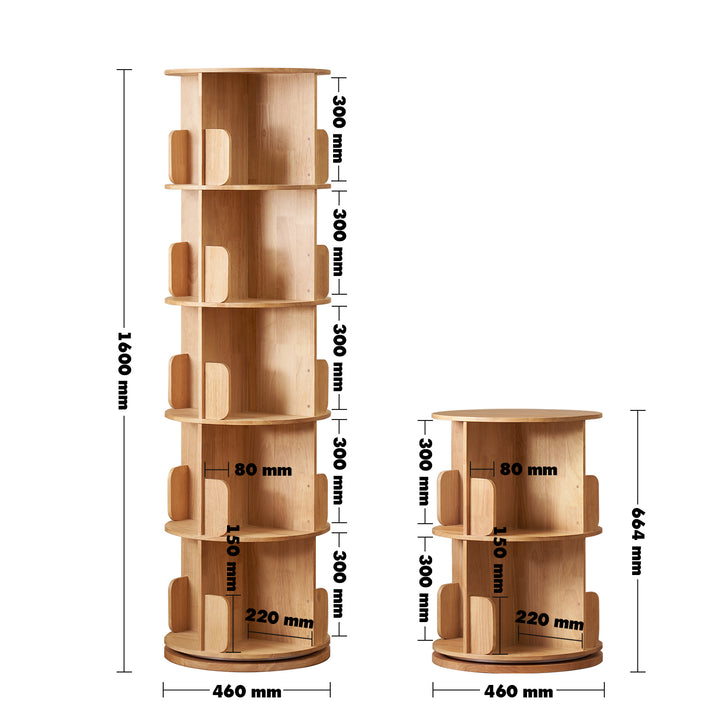 Scandinavian rubber wood revolving bookshelf ireland size charts.