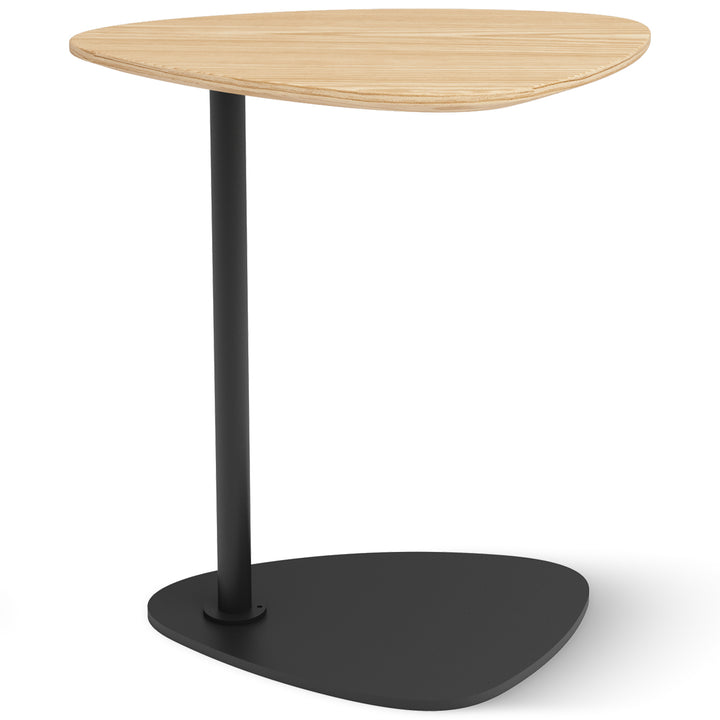 Scandinavian side table noka in white background.