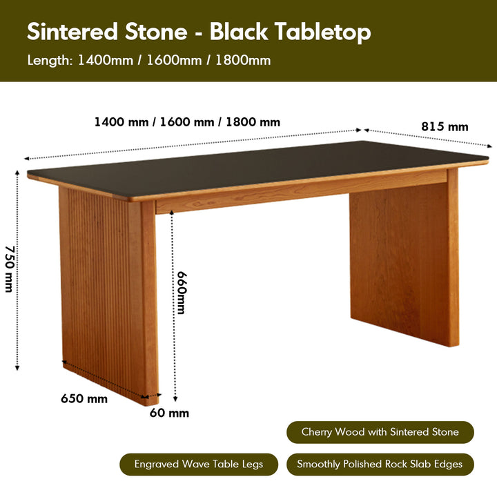 Scandinavian sintered stone dining table timeless color swatches.