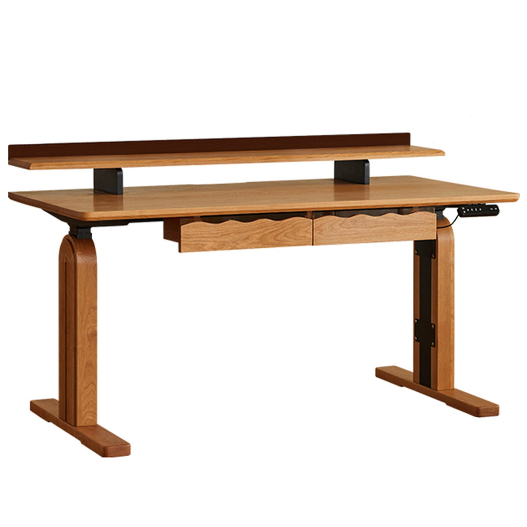 Scandinavian sintered stone electric height adjustable study table serene detail 13.