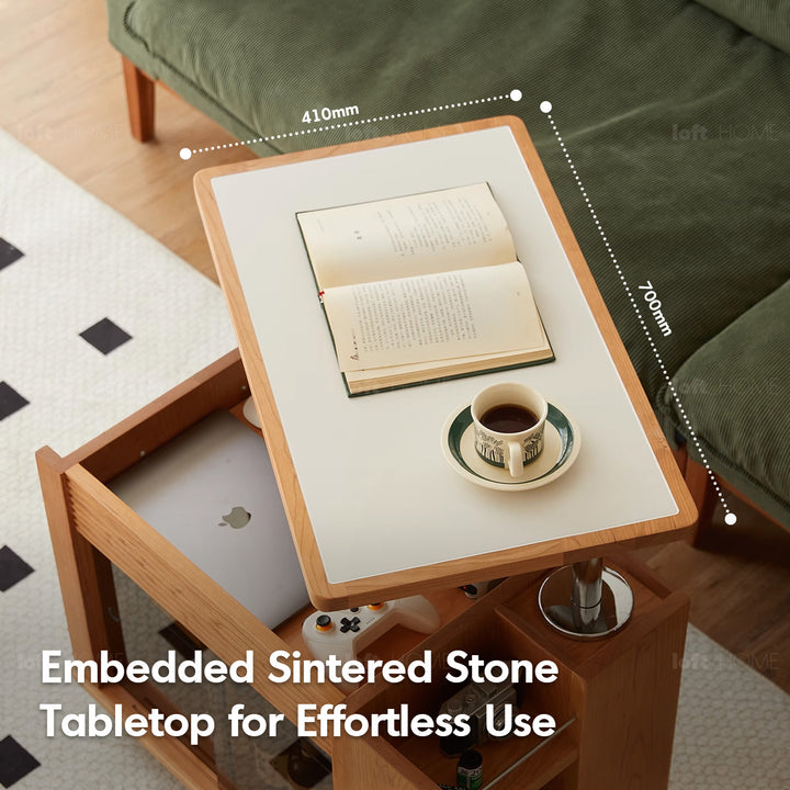 Scandinavian sintered stone height adjustable coffee table loco situational feels.