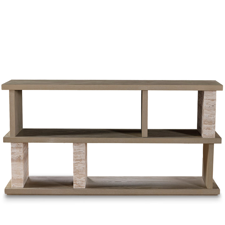 Scandinavian Travertine Stone Side Shelf MUCKETY