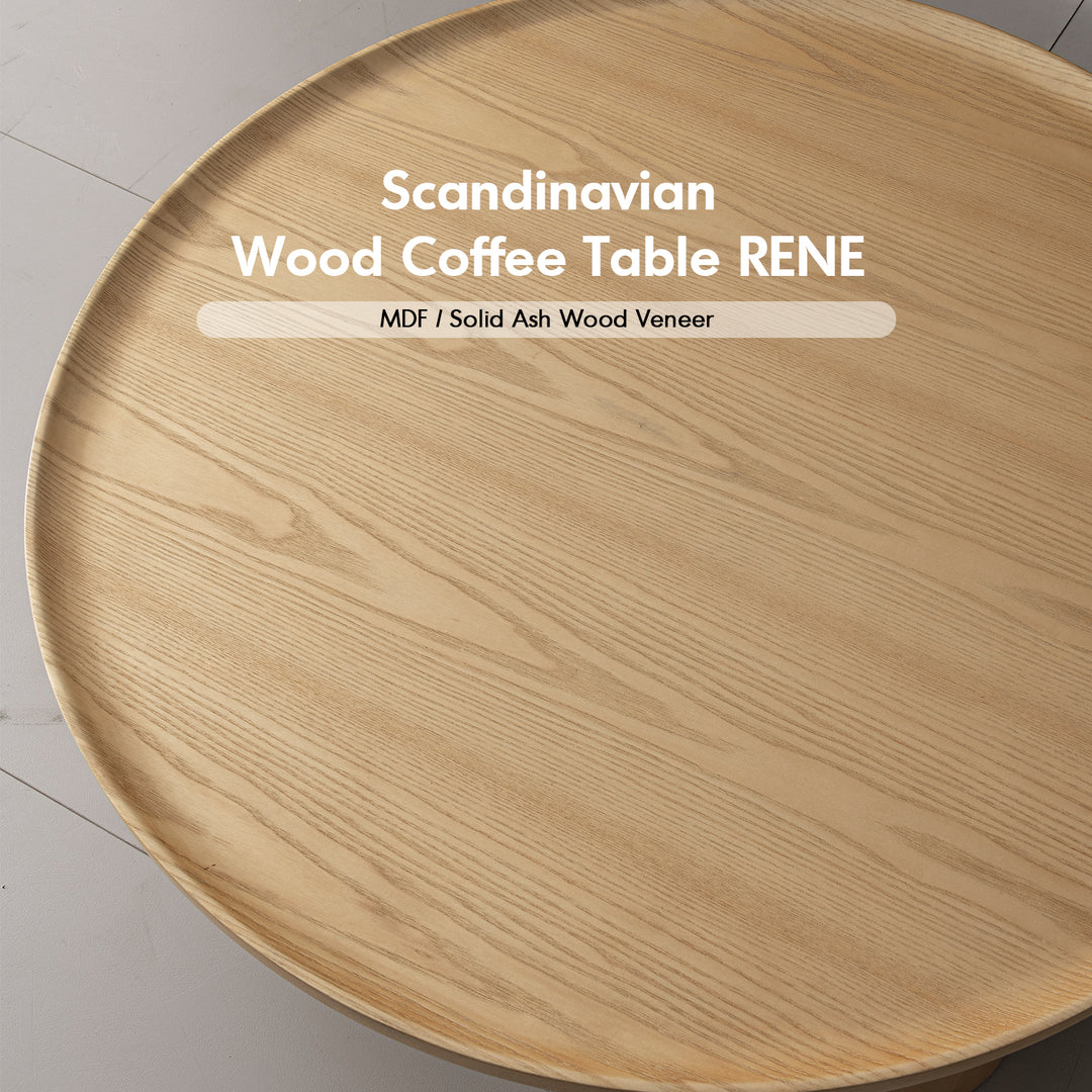 Scandinavian Wood Coffee Table RENE