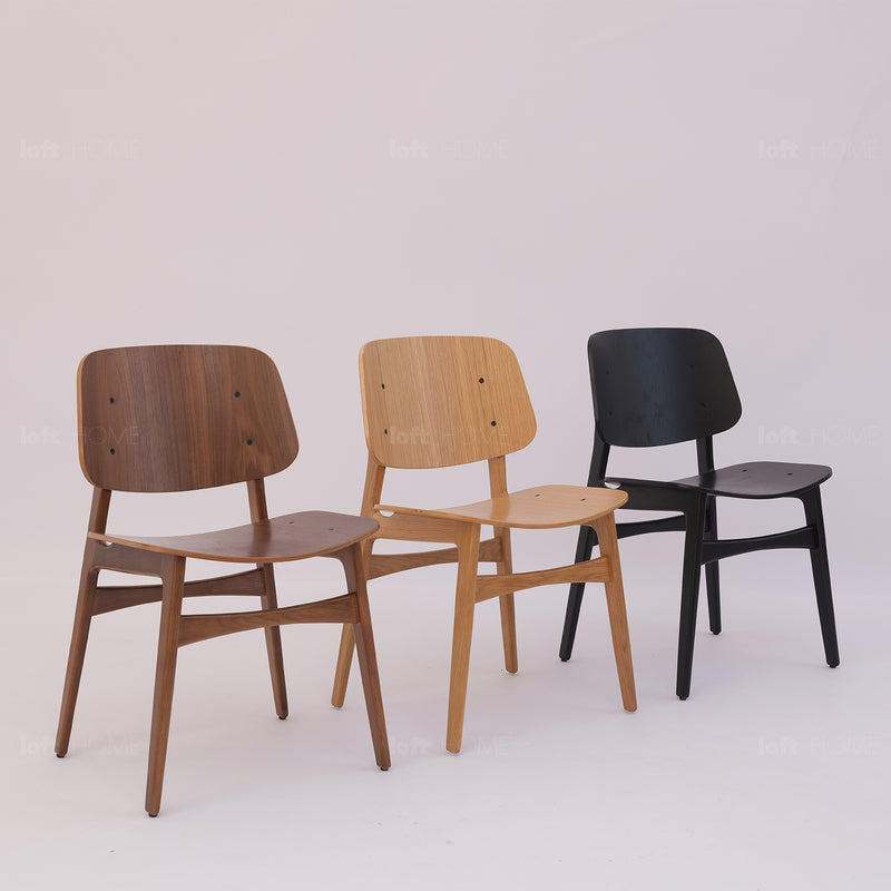 Scandinavian Wood Dining Chair 2pcs Set HORIZON Color Swatches