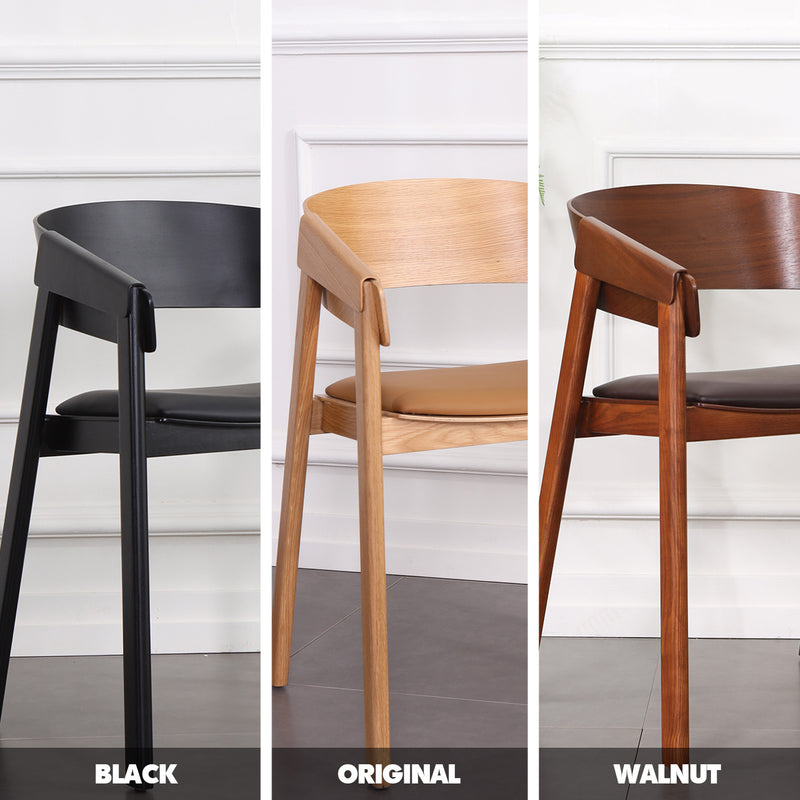 Scandinavian Wood Dining Chair 2pcs Set LOOM Color Swatches