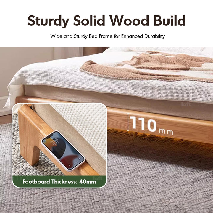 Scandinavian Oak Wood Bed APERTURE