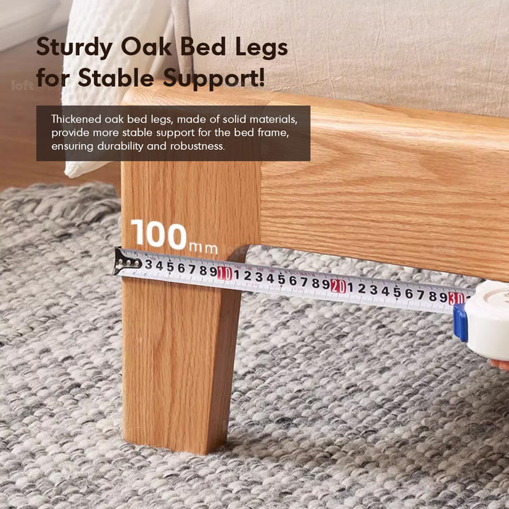 Scandinavian Oak Wood Bed APERTURE