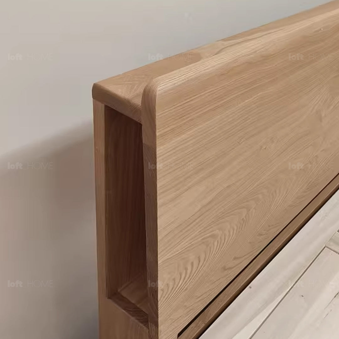 Scandinavian oak wood bed aperture detail 21.