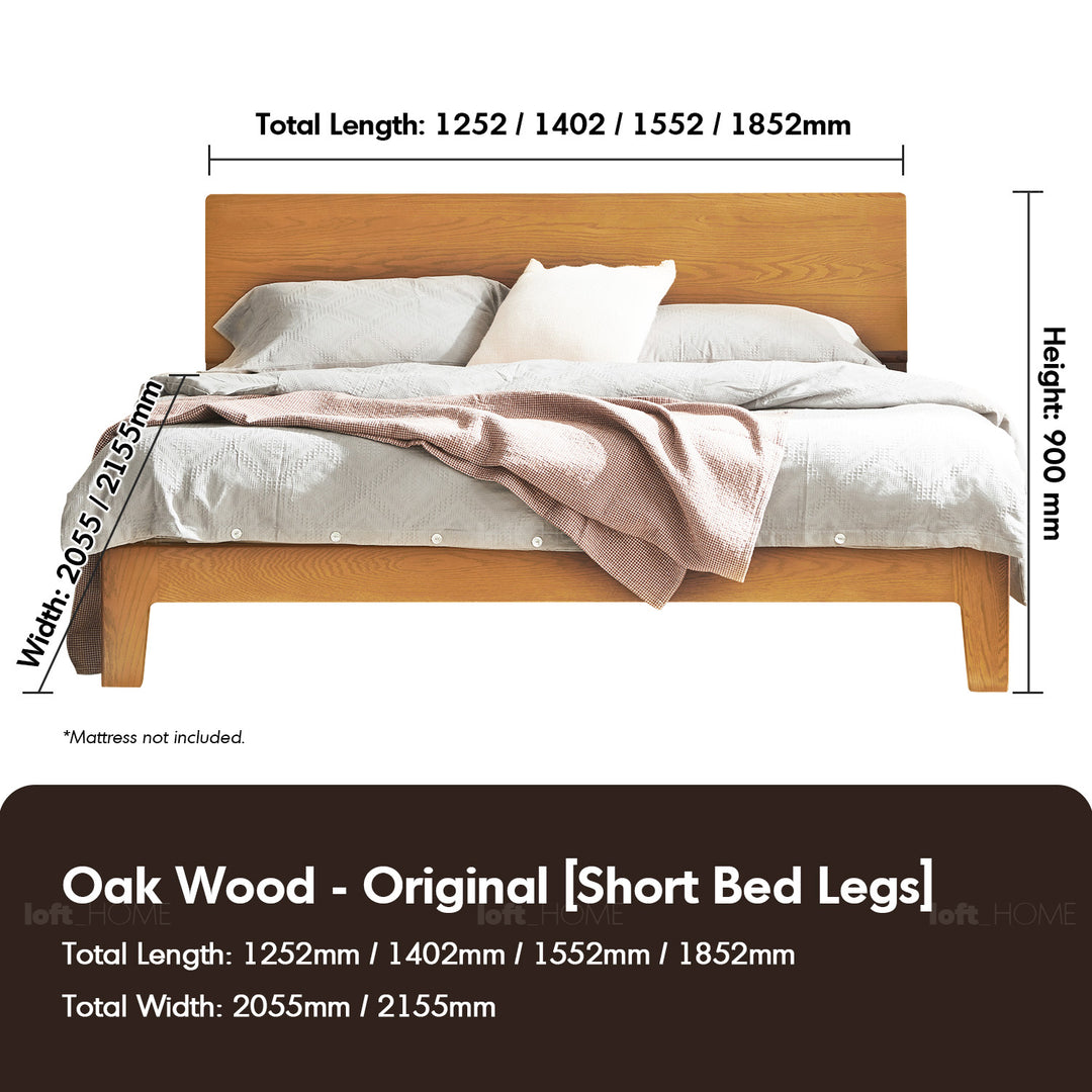 Scandinavian Oak Wood Bed APERTURE