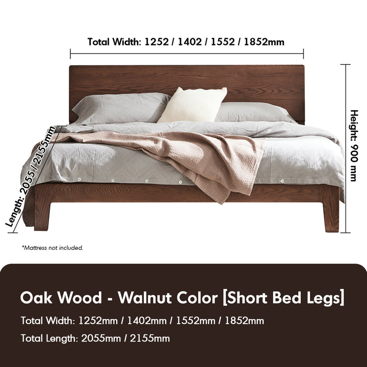 Scandinavian Oak Wood Bed APERTURE