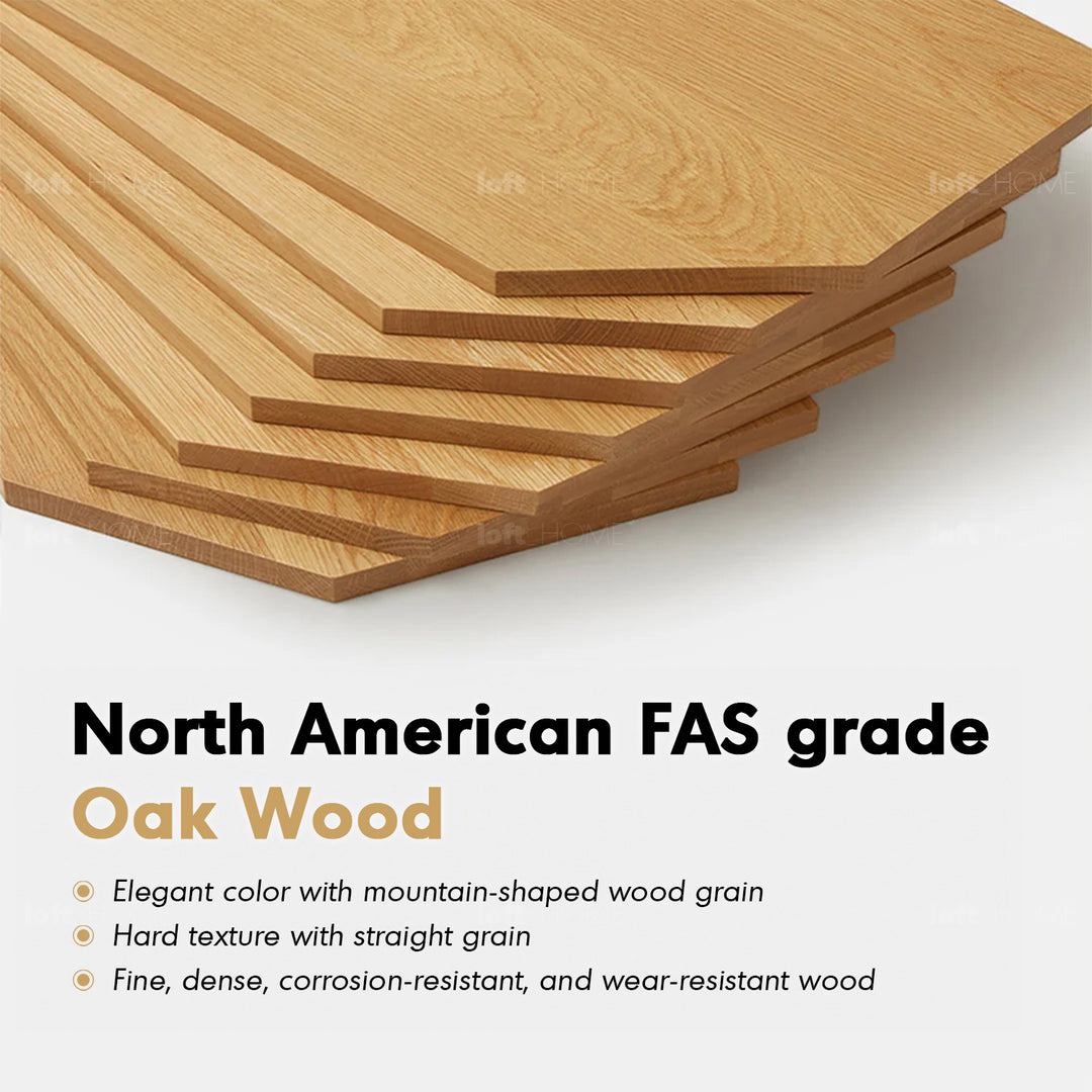 Scandinavian oak wood bed aperture with context.