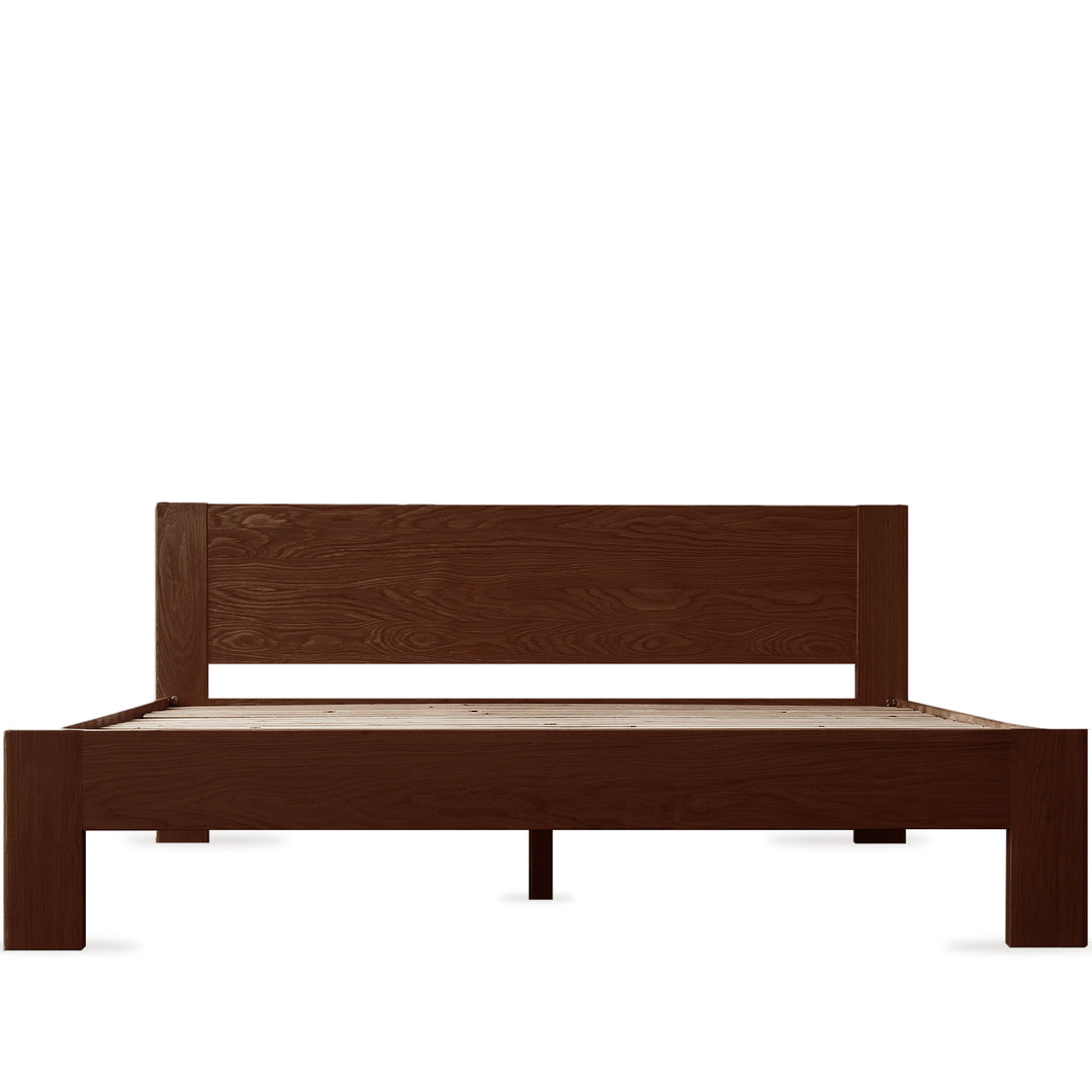 Scandinavian Oak Wood Bed VELORA