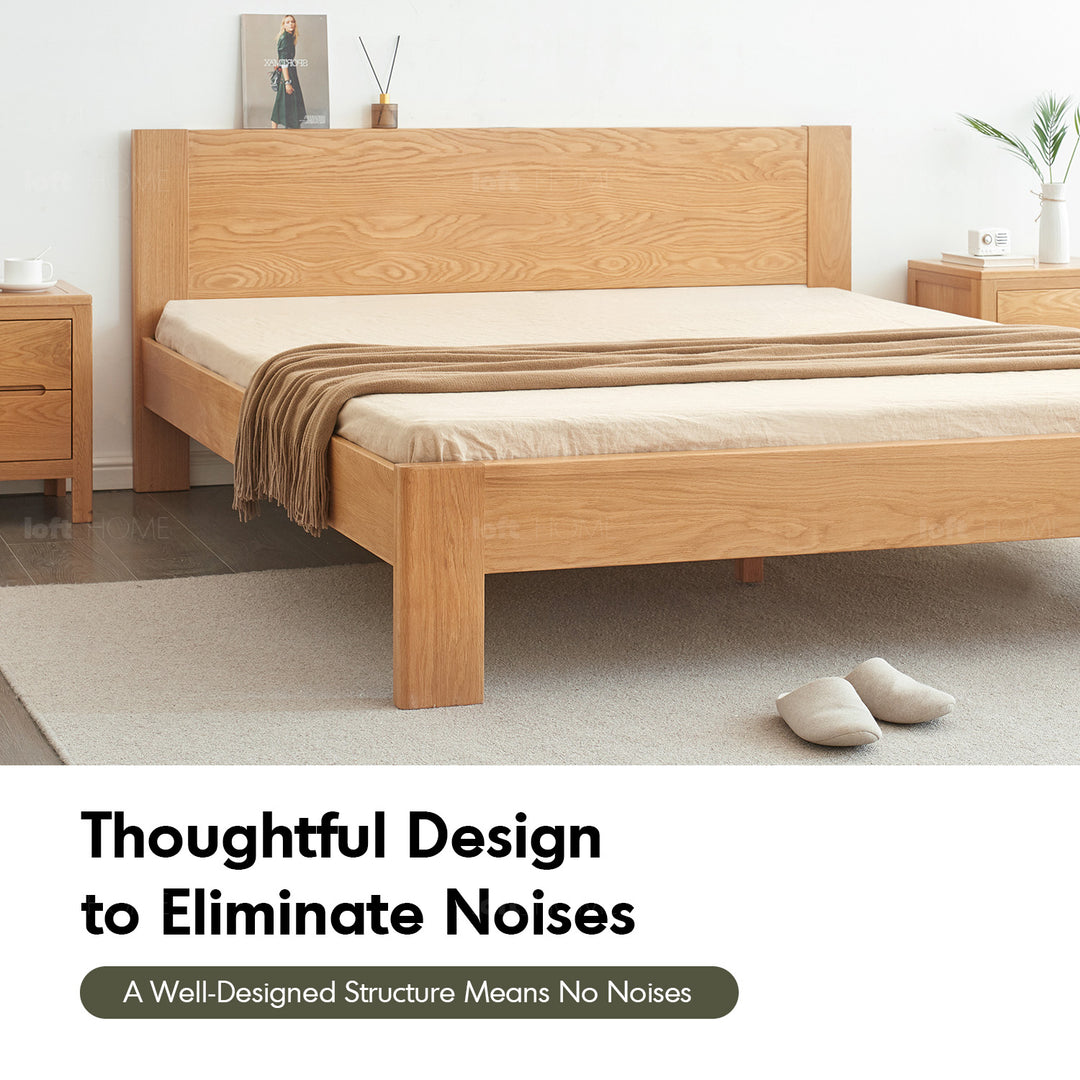 Scandinavian oak wood bed velora detail 5.