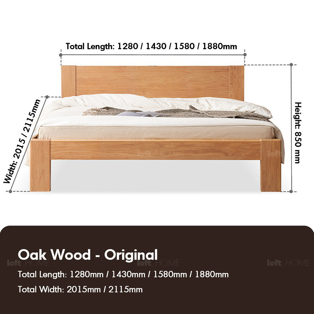 Scandinavian oak wood bed velora color swatches.