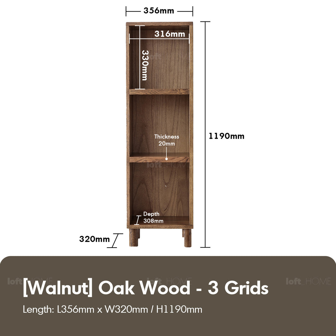 Scandinavian Oak Wood Shelf Bookshelf GERIN