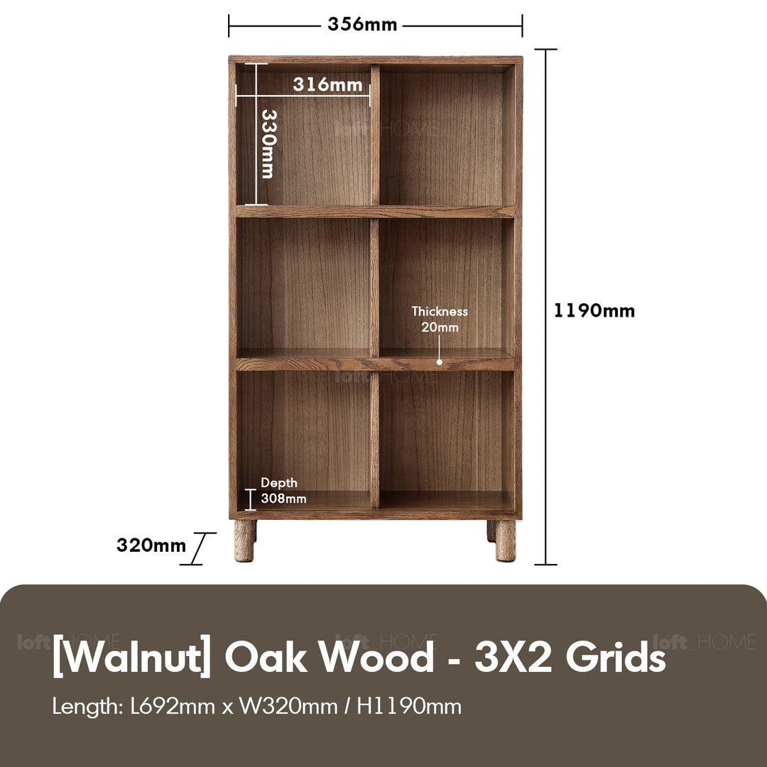 Scandinavian Oak Wood Shelf Bookshelf GERIN