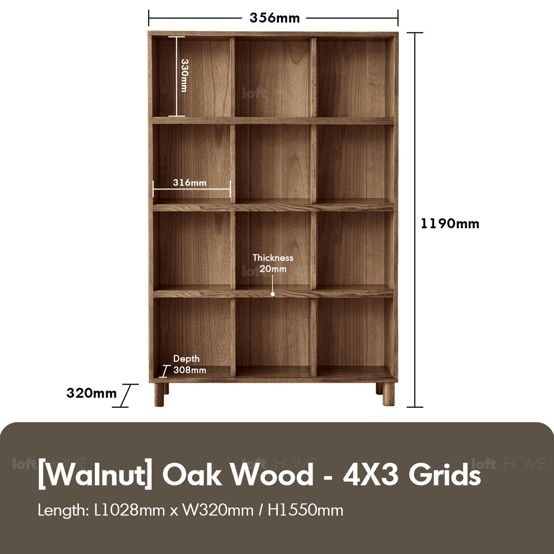 Scandinavian Oak Wood Shelf Bookshelf GERIN