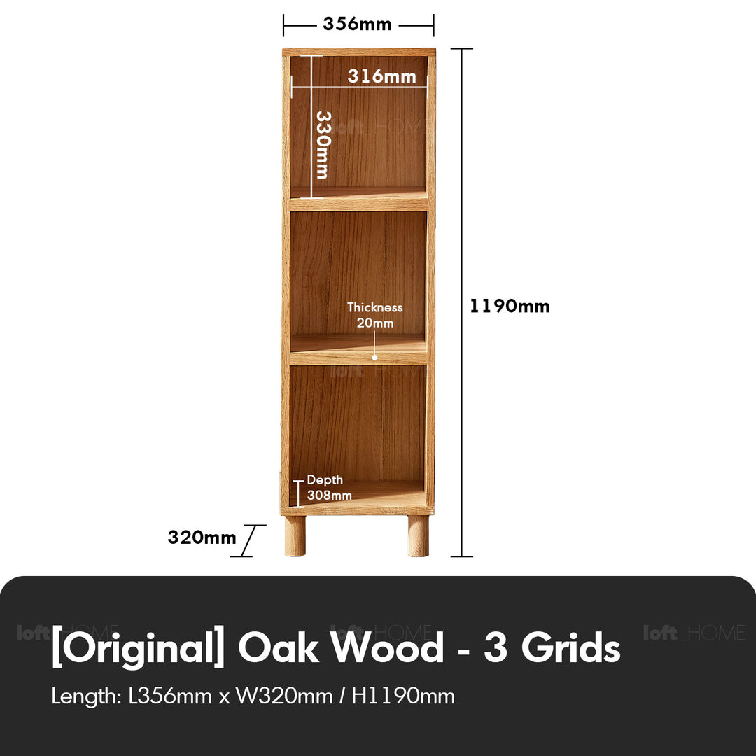 Scandinavian oak wood shelf bookshelf gerin color swatches.