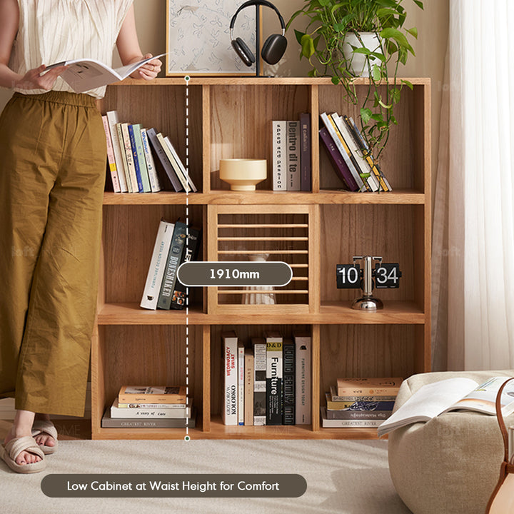 Scandinavian Oak Wood Shelf Bookshelf GERIN