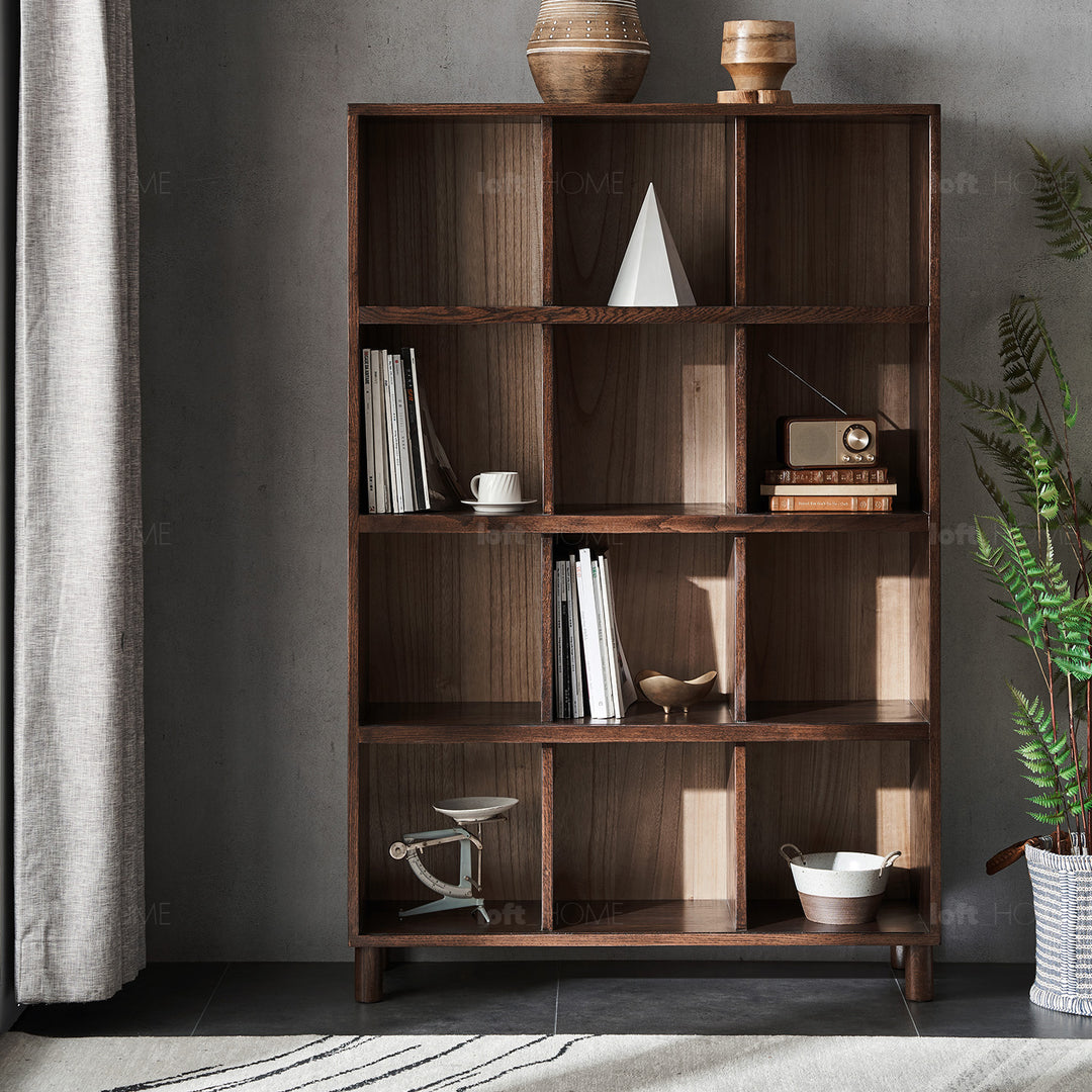 Scandinavian Oak Wood Shelf Bookshelf GERIN