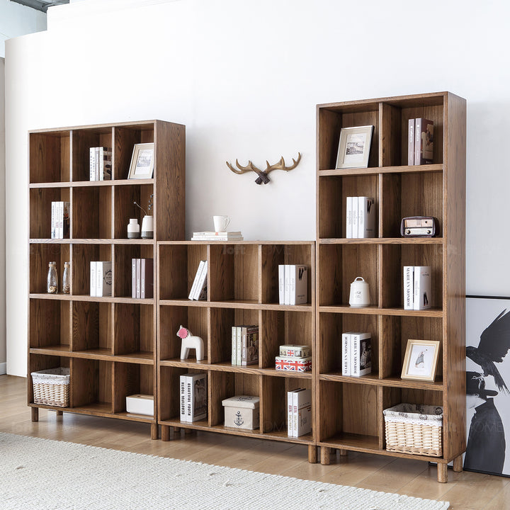 Scandinavian Oak Wood Shelf Bookshelf GERIN