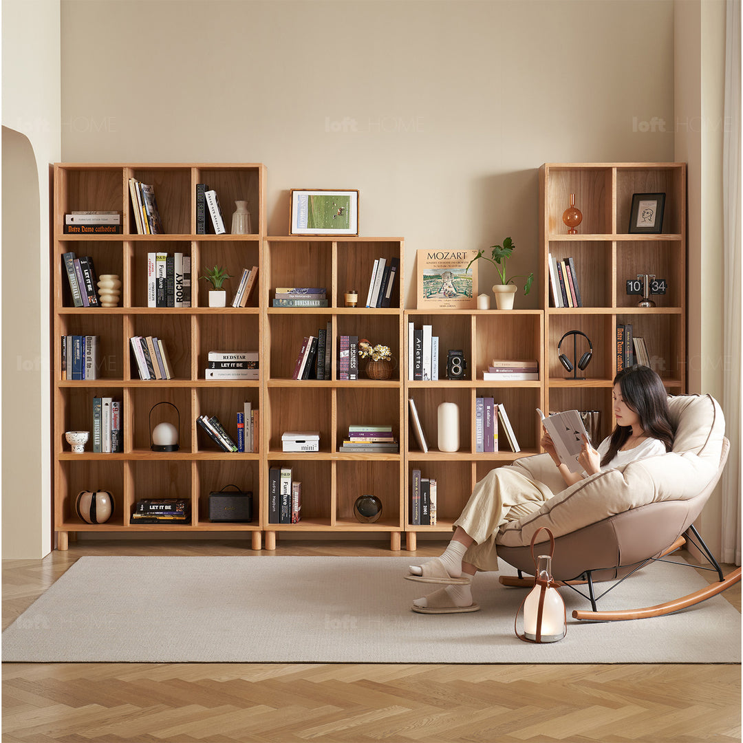 Scandinavian Oak Wood Shelf Bookshelf GERIN