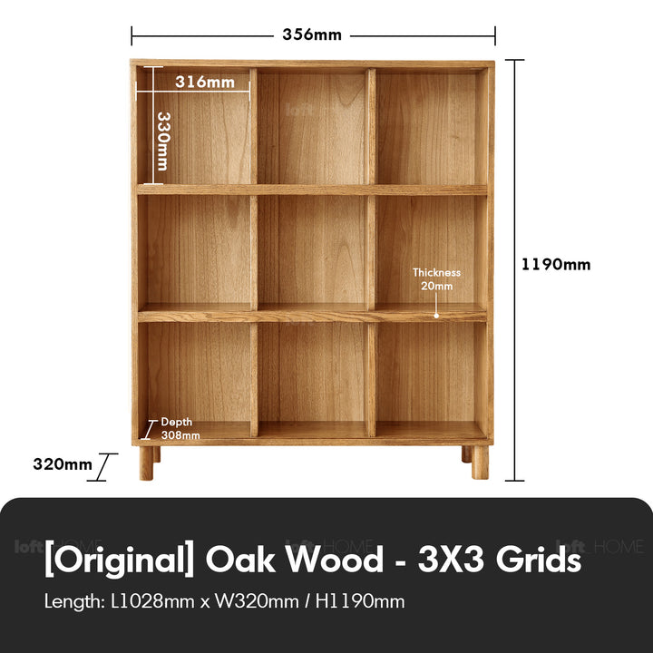 Scandinavian oak wood shelf bookshelf gerin in real life style.