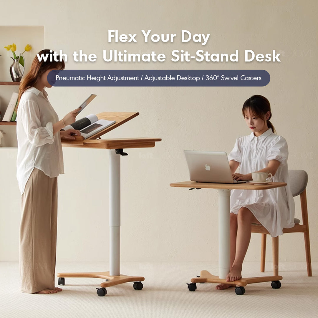 Scandinavian oak wood study desk nova situational feels.