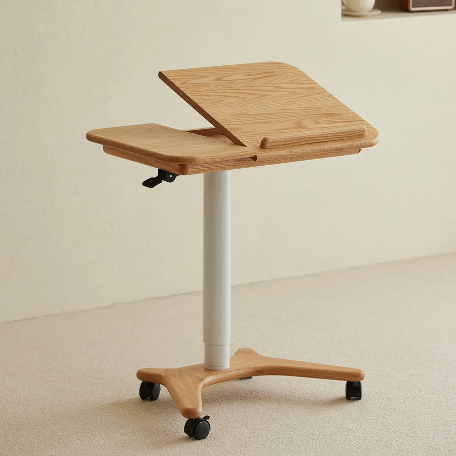 Scandinavian oak wood study desk nova primary product view.