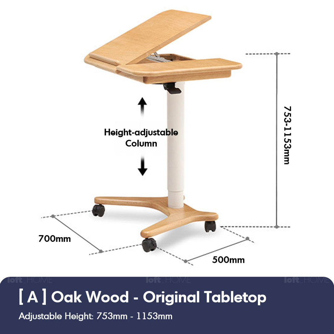 Scandinavian oak wood study desk nova material variants.