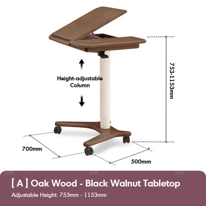 Scandinavian oak wood study desk nova with context.