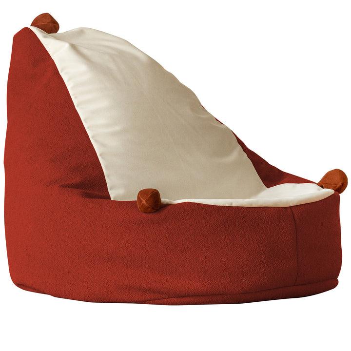Scandinavian Boucle Fabric Bean Bag 1 Seater Sofa HEDGEHOG