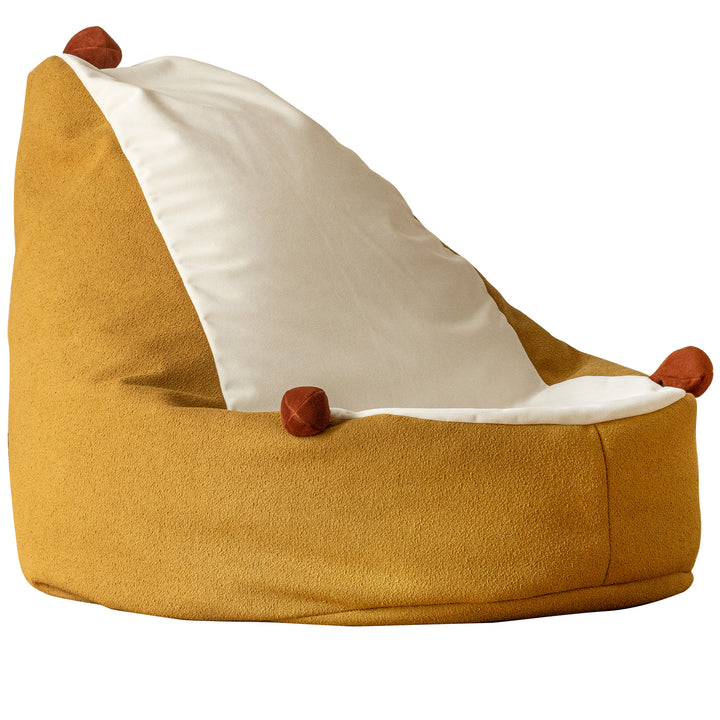 Scandinavian Boucle Fabric Bean Bag 1 Seater Sofa HEDGEHOG